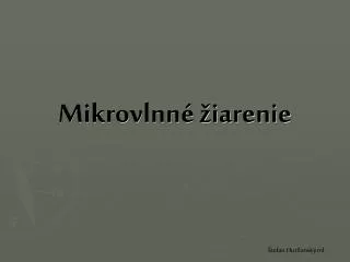 mikrovlnn iarenie