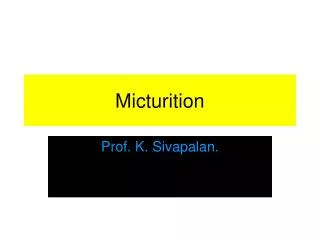 Micturition