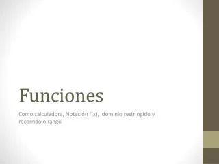 funciones