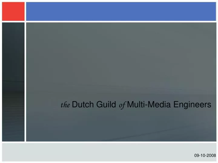 the dutch guild of multi media engineers