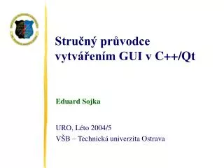 eduard sojka uro l to 200 4 5 v b technick univerzita ostrava