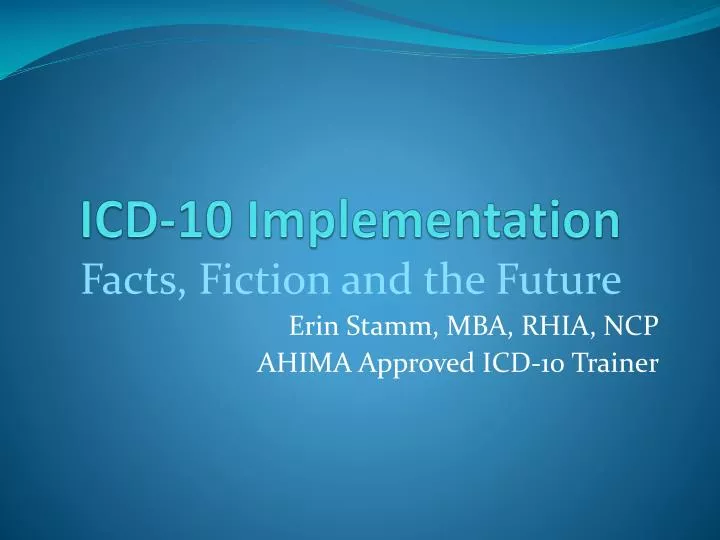 icd 10 implementation