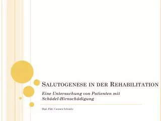 salutogenese in der rehabilitation