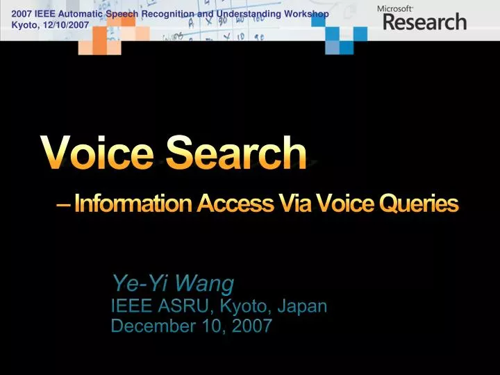voice search information access via voice queries