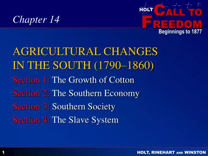 agricultural changes in the south 1790 1860