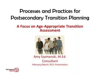 Processes and Practices for Postsecondary Transition Planning