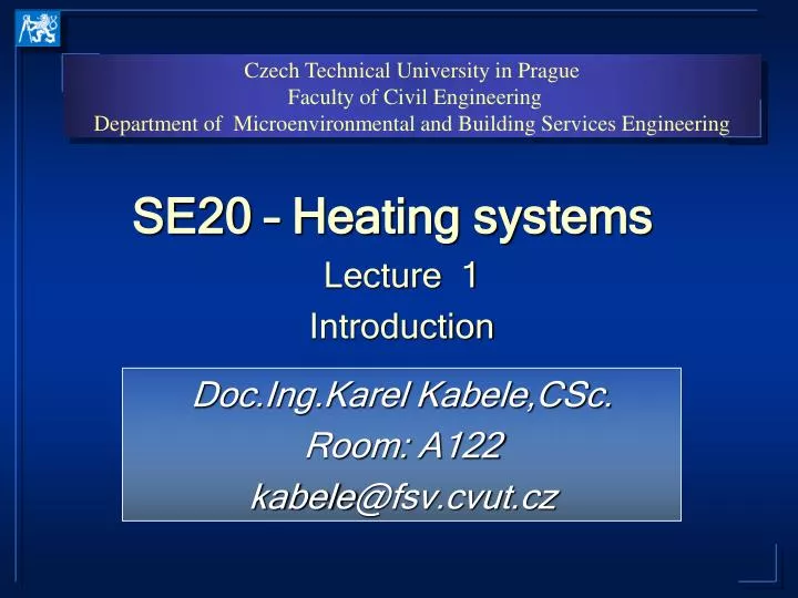 se20 heating systems