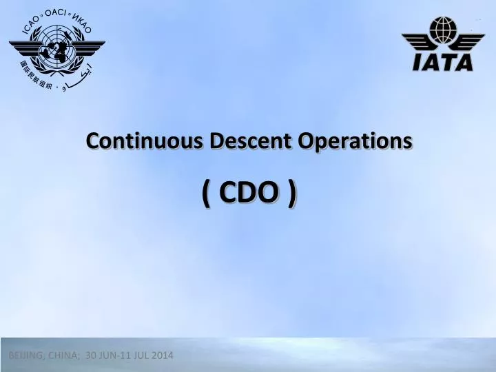 continuous descent operations cdo