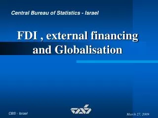 fdi external financing and globalisation