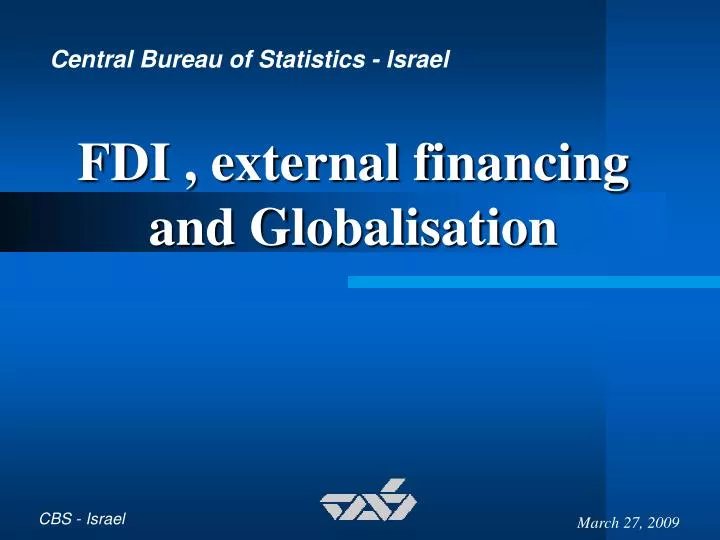 fdi external financing and globalisation