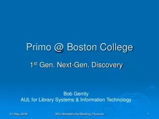 Primo @ Boston College