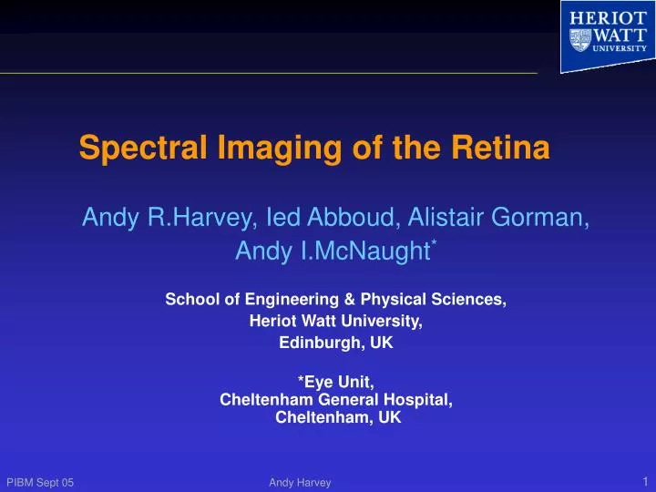 spectral imaging of the retina