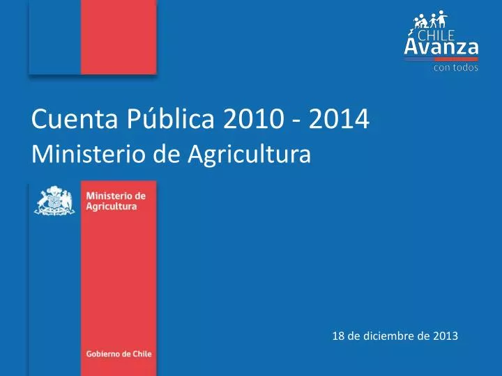 cuenta p blica 2010 2014 ministerio de agricultura