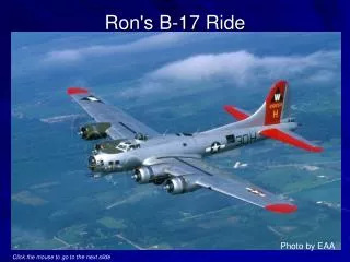 Ron's B-17 Ride