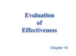 Evaluation of Effectiveness - slide 1