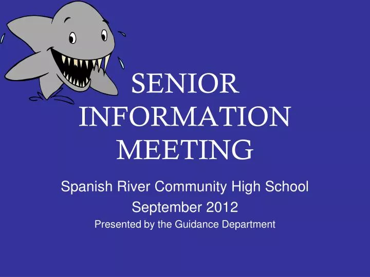 senior information meeting