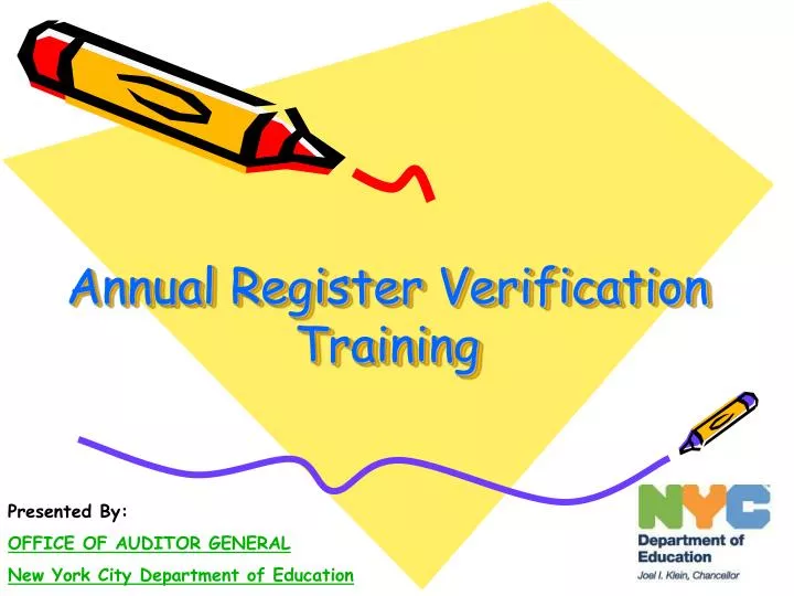 annual register verification training