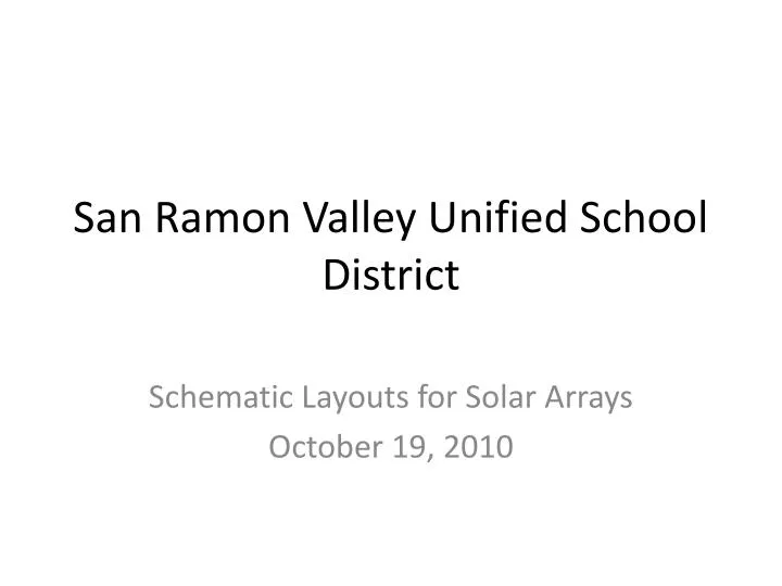 san ramon valley unified school district