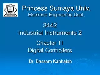 3442 Industrial Instruments 2 Chapter 11 Digital Controllers