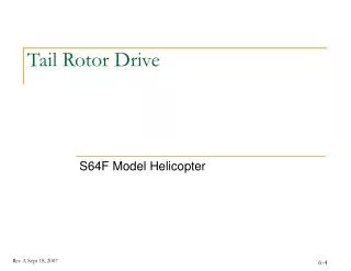 Tail Rotor Drive