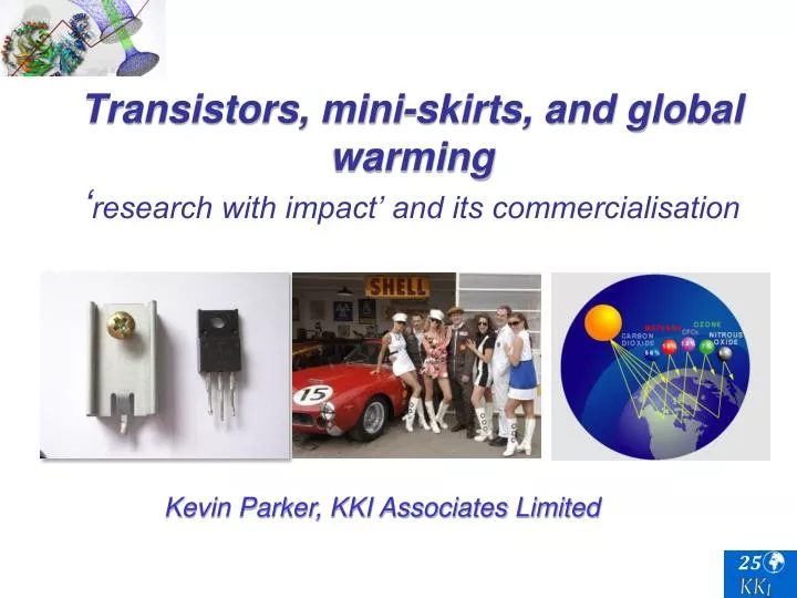 transistors mini skirts and global warming research with impact and its commercialisation
