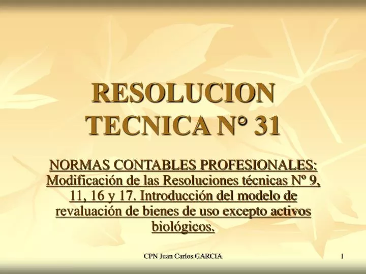 resolucion tecnica n 31