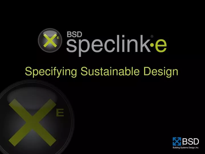 specifying sustainable design