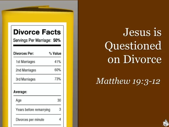 jesus is questioned on divorce