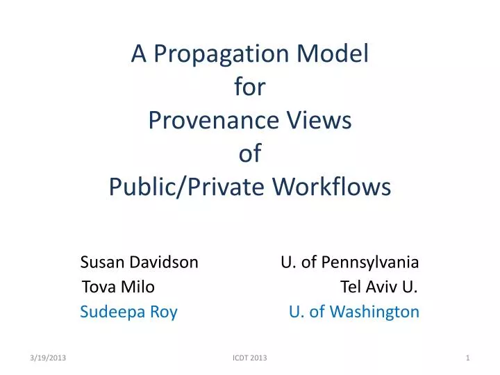 a propagation model for provenance views of public private workflows