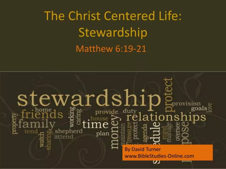 the christ centered life stewardship