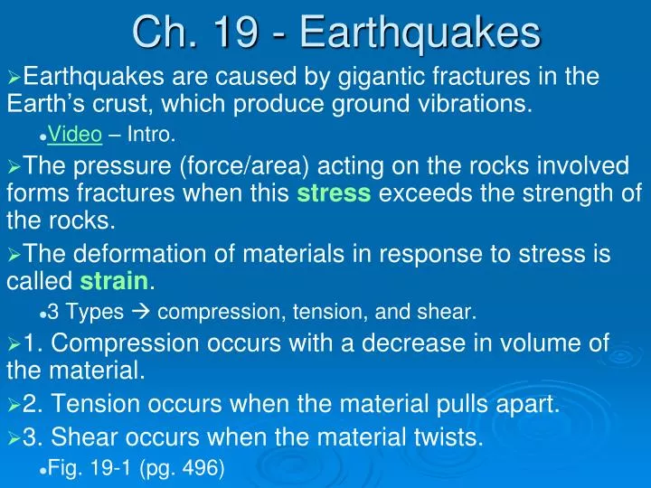 ch 19 earthquakes