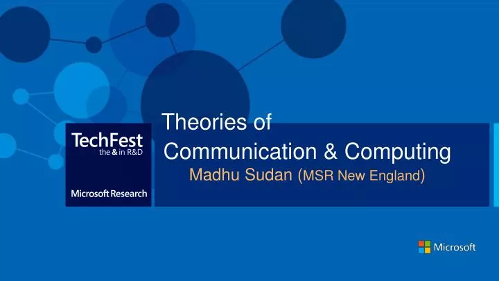 communication computing madhu sudan msr new england