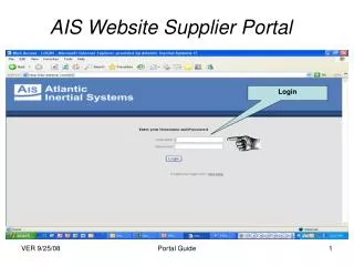 AIS Website Supplier Portal
