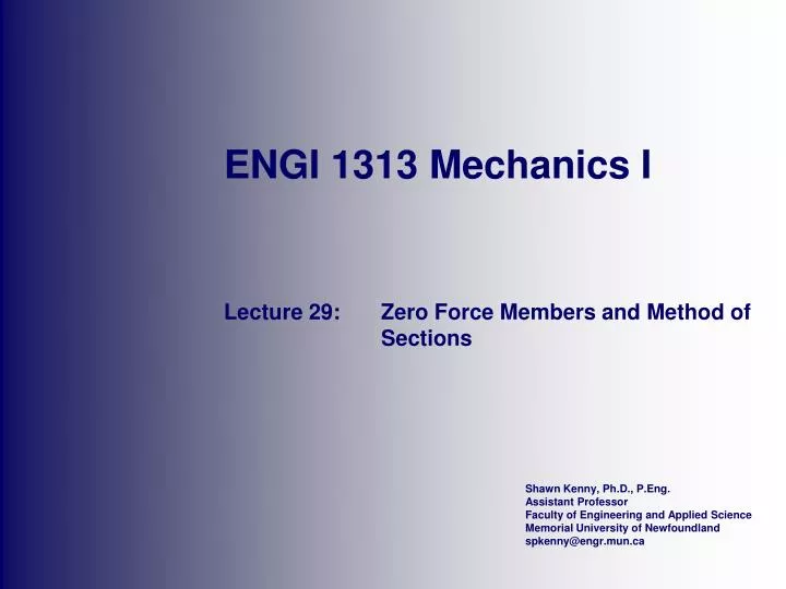 engi 1313 mechanics i