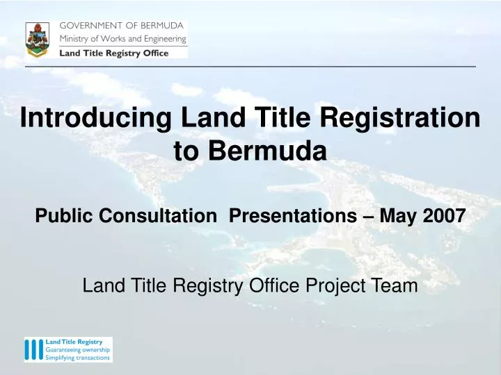 introducing land title registration to bermuda