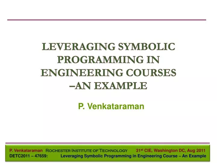 leveraging symbolic programming in engineering courses an example
