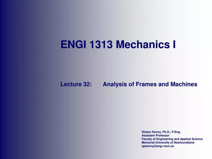 engi 1313 mechanics i