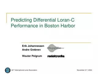 Predicting Differential Loran-C Performance in Boston Harbor