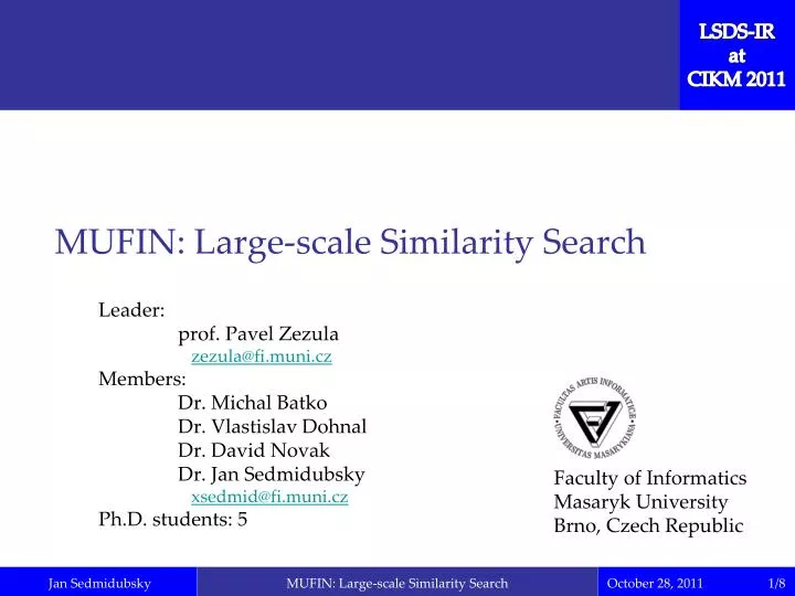 mufin large scale similarity search