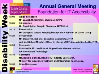 Annual General Meeting Foundation for IT Accessibility