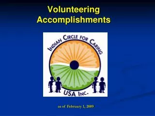 Volunteering Accomplishments