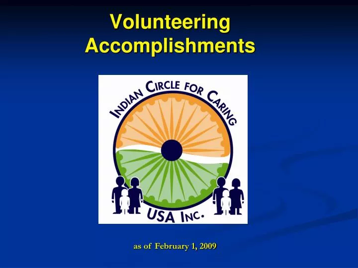 volunteering accomplishments