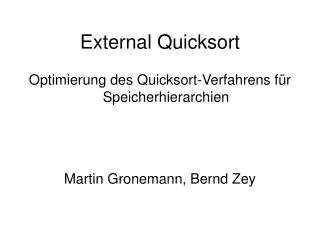 external quicksort