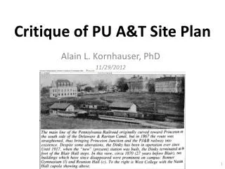 Critique of PU A&amp;T Site Plan