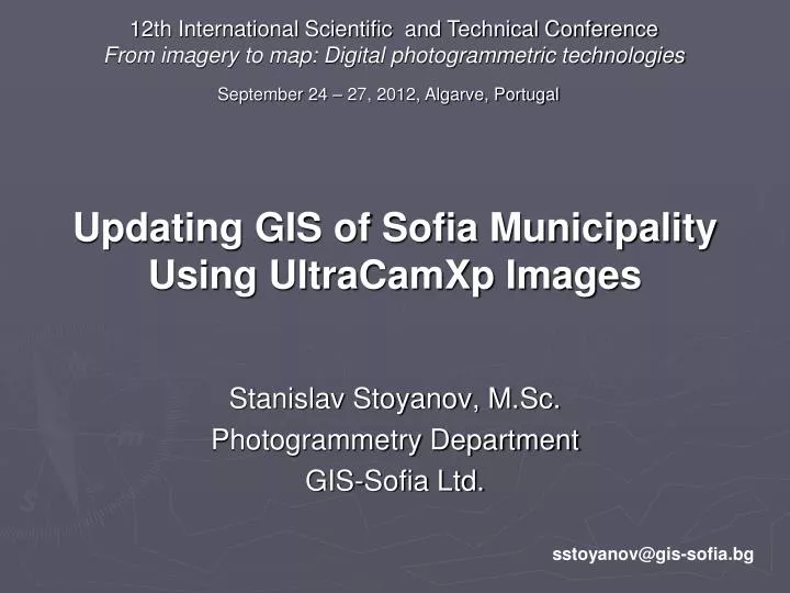 updating gis of sofia municipality using ultracamxp images