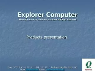 explorer computer the only home of software solutions for your business