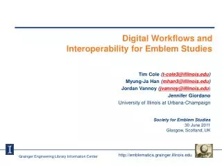 Digital Workflows and Interoperability for Emblem Studies
