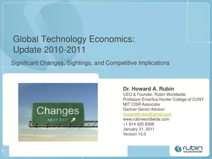 global technology economics update 2010 2011