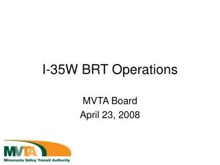 I-35W BRT Operations
