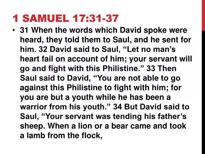 1 samuel 17 31 37